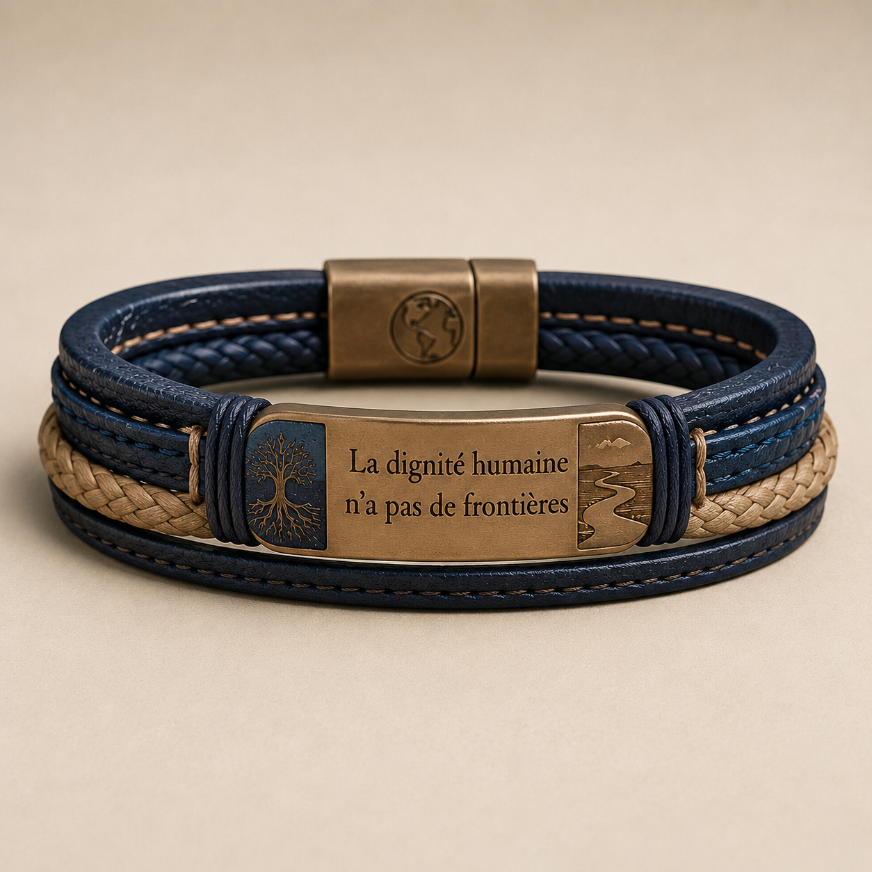 Bracelet La dignité humaine n'a pas de frontières
