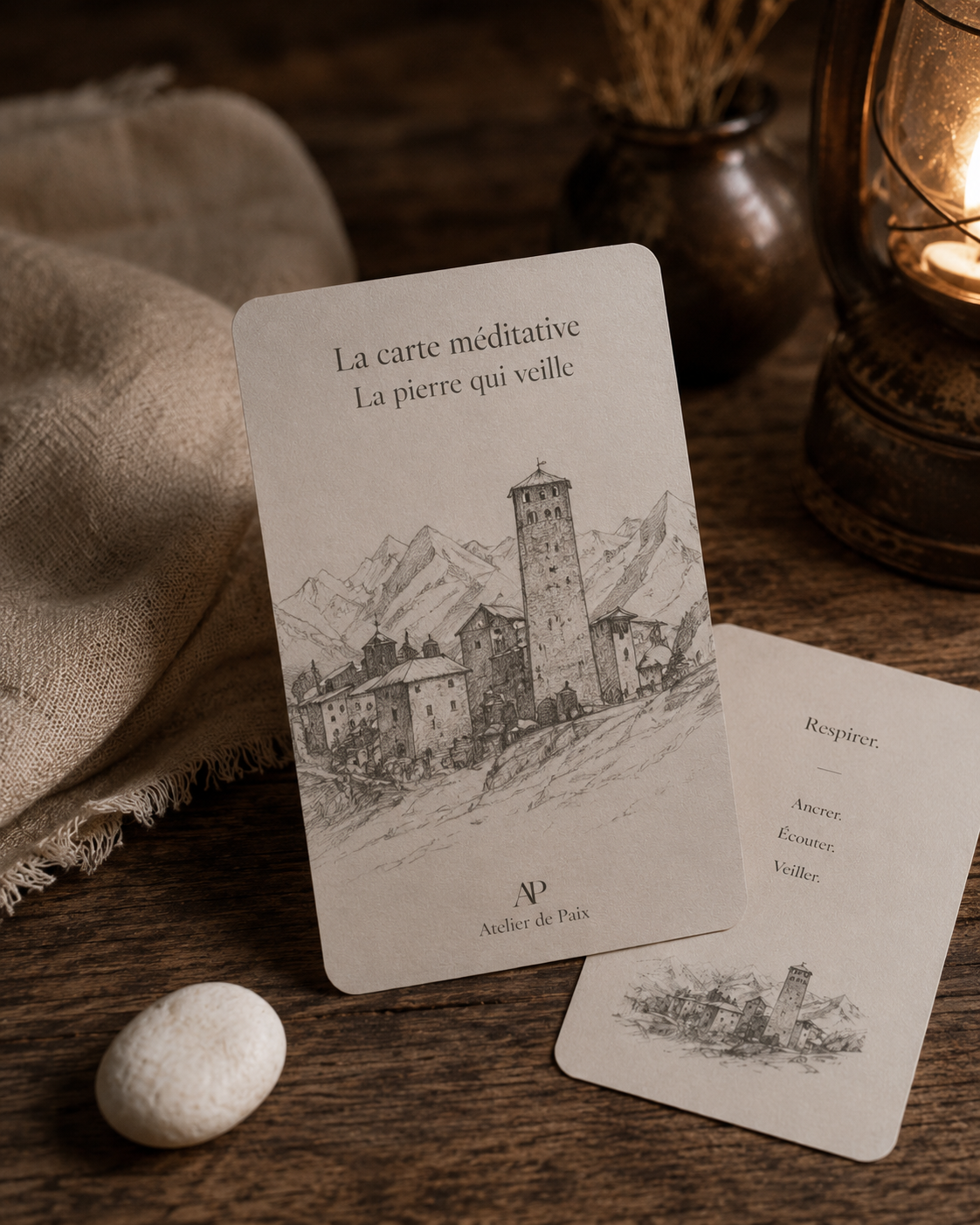 Carte meditative - La pierre qui veille