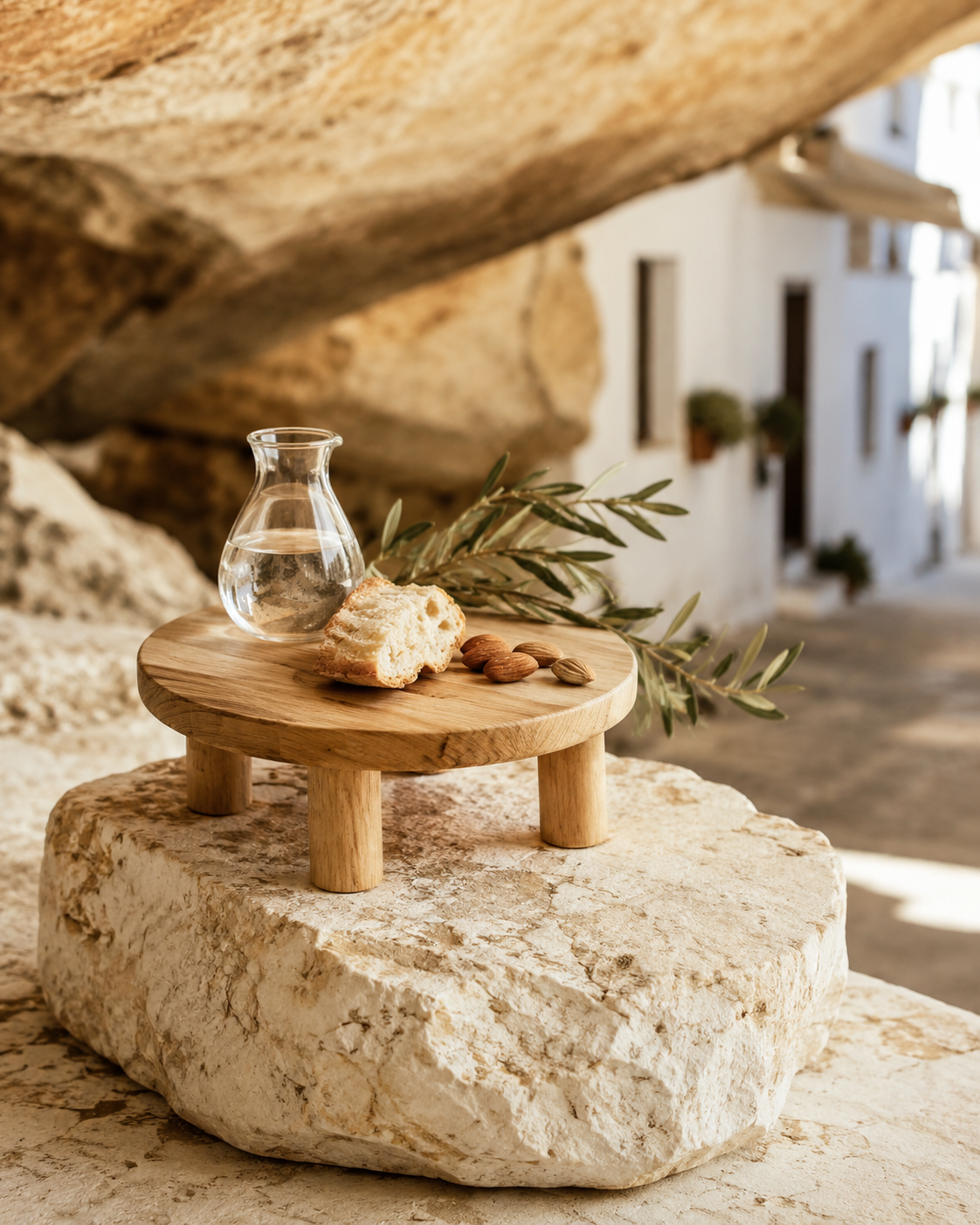 Mini table sous le rocher
