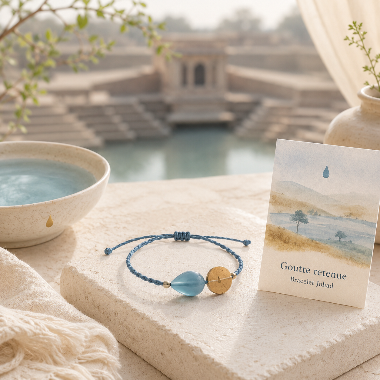 Bracelet Johad — Goutte retenue