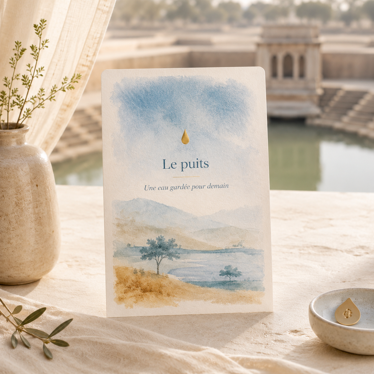 Carte méditation — Le puits