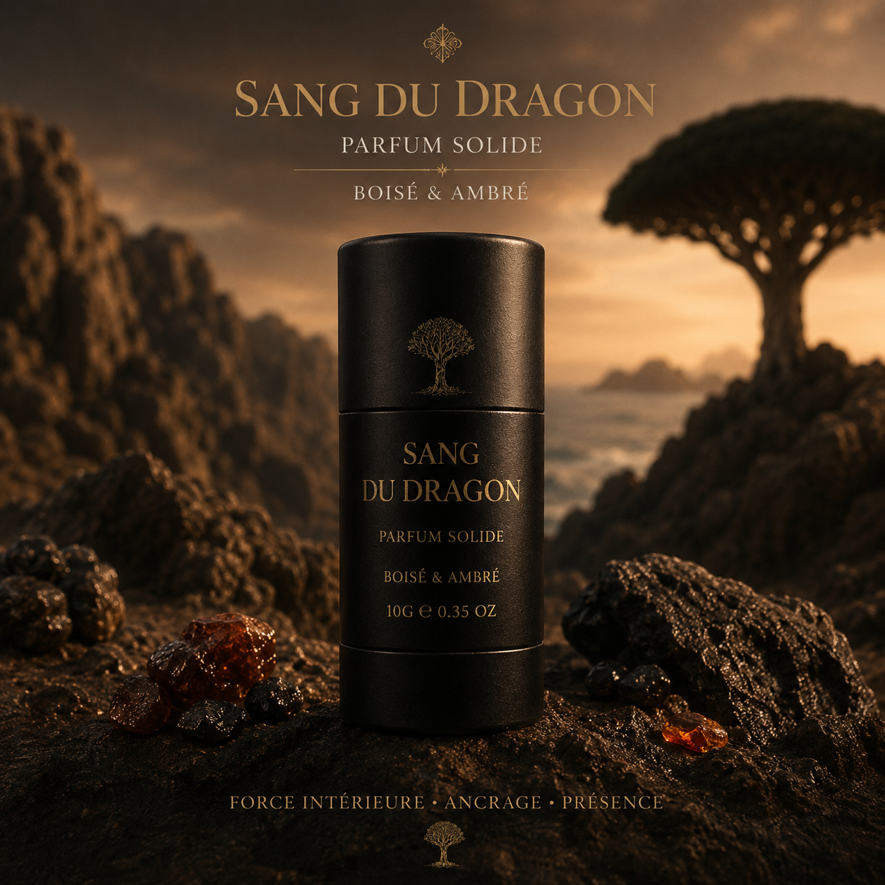 Sang du Dragon — Parfum solide boisé ambré