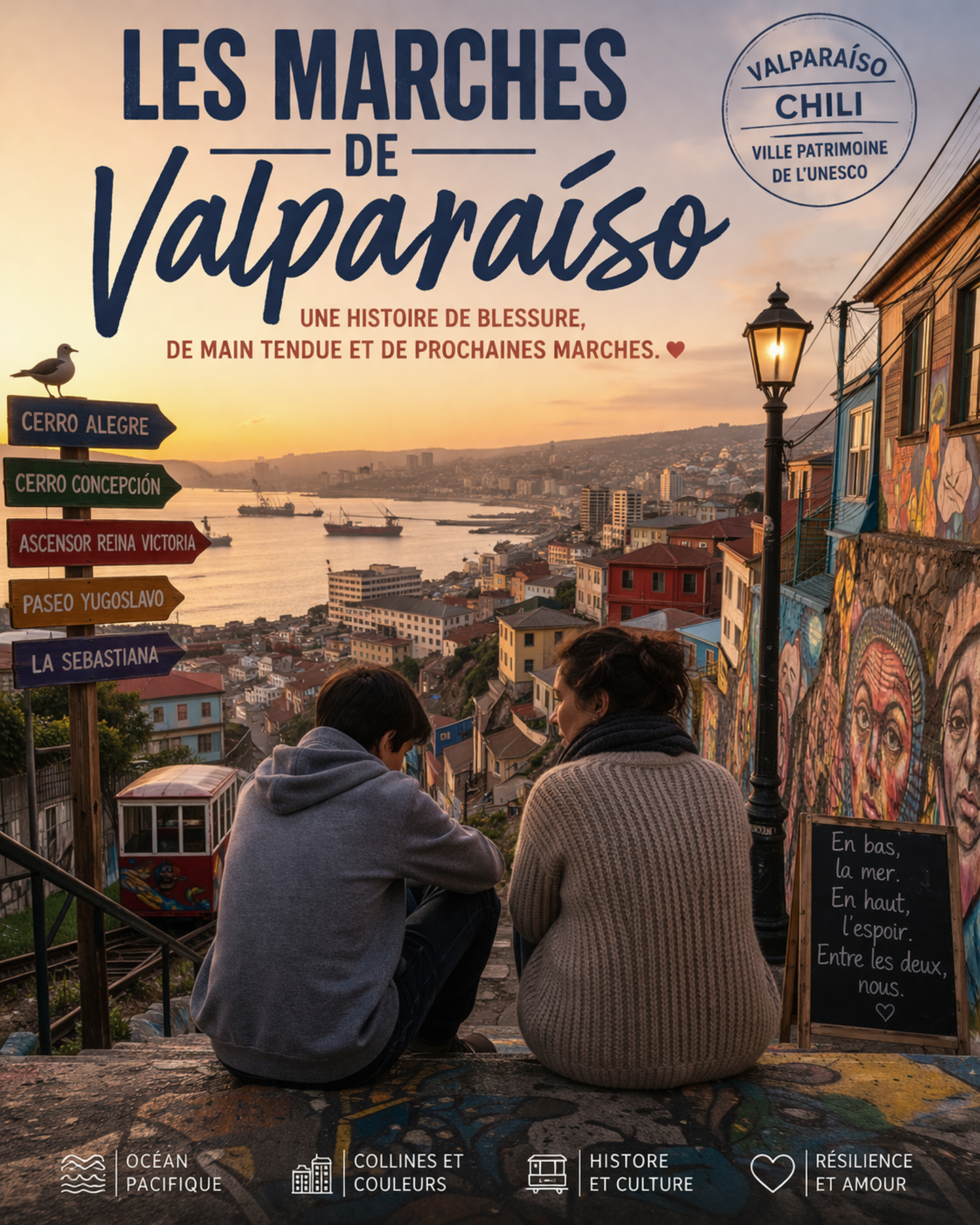 Image de couverture — Les marches de Valparaíso
