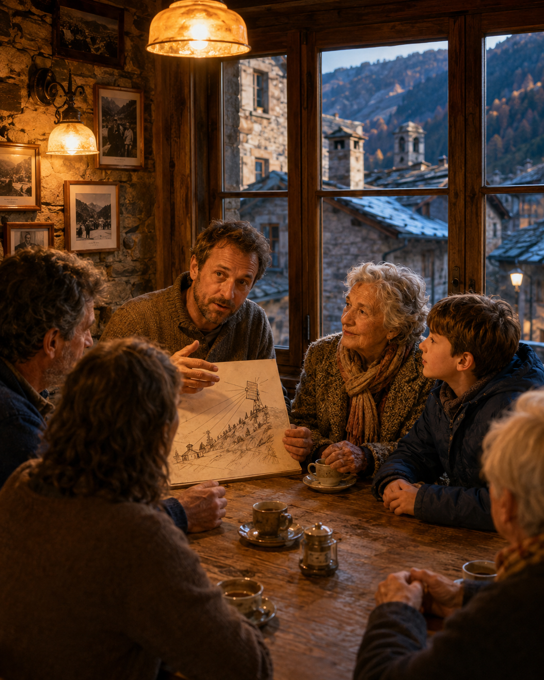 La discussion au cafe